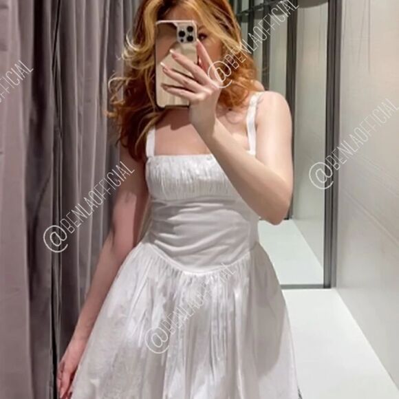 ZARA VOLUMINOUS SKIRT DRESS - Picture 4 of 14